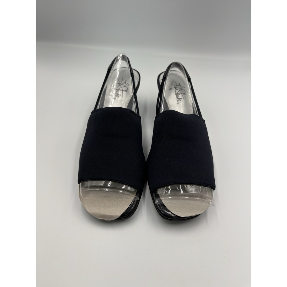 LifeStride Women's Black Fabric Open Toe Slingback Wedge Heel US 9M - Picture 3 of 8